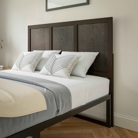 Flash Furniture Full DK Brown Wooden 3 Panel Adjustable Headboard MG-9708FHB-F-DKBRN-GG